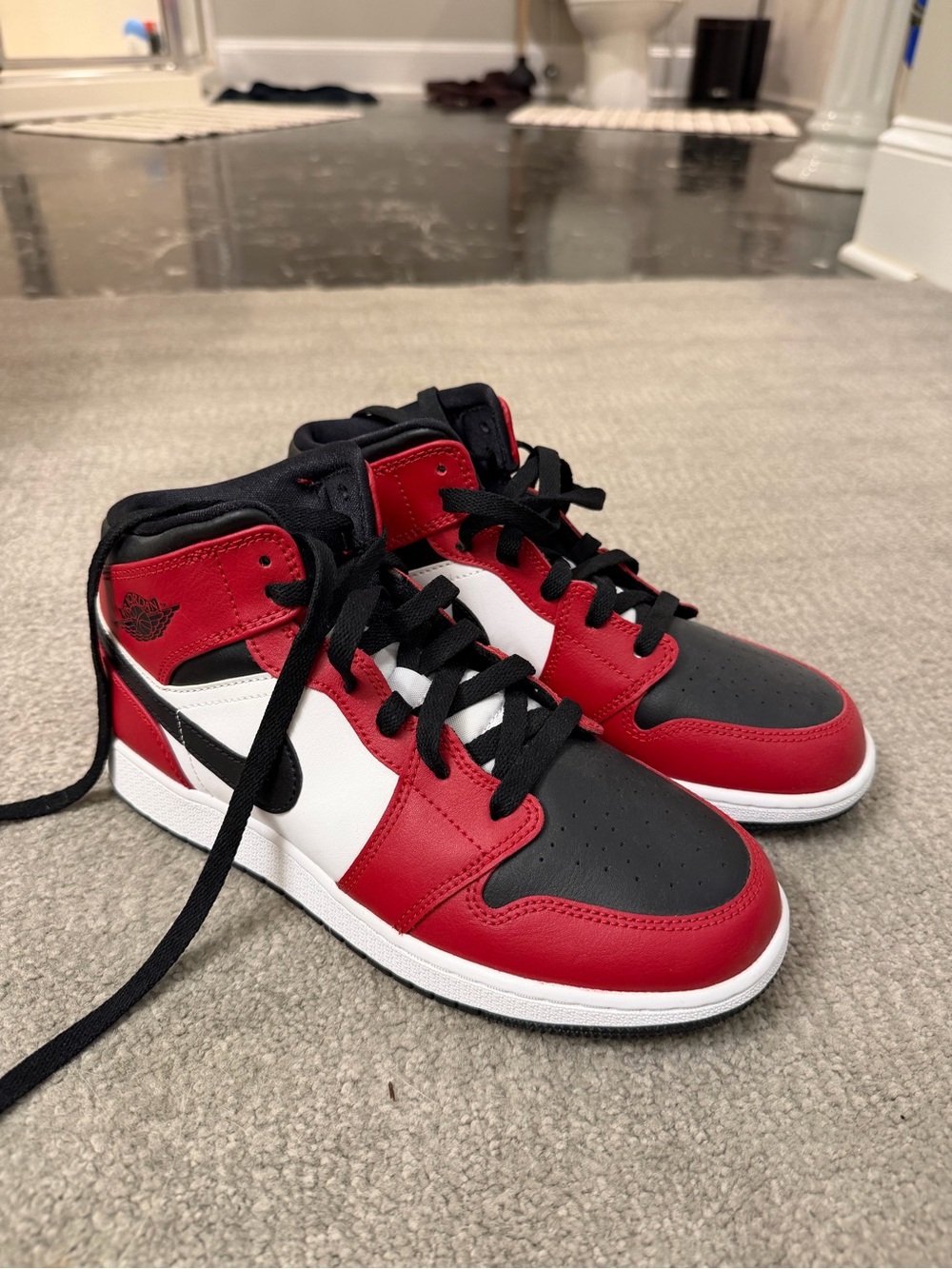 Jordan High-Top Sneakers - Red/Black/White
